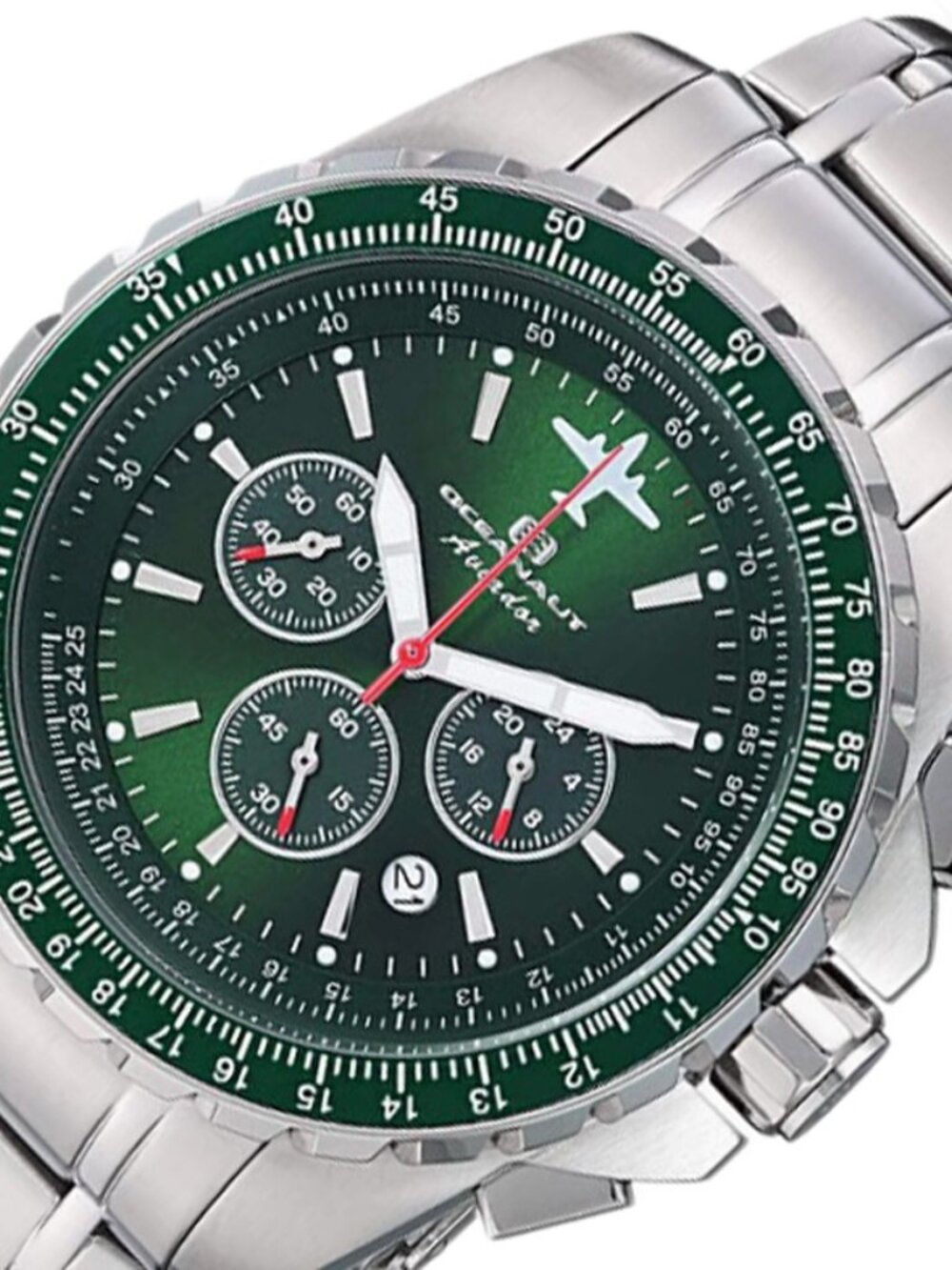 Oceanaut Men's Aviador Pilot Chronograph Mov't. Analog Display ,Green Dial Quart
